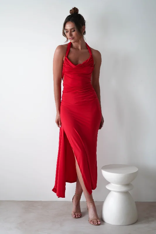 Maxi dresses with pocket details for added functionalityMonet Bodycon Midaxi Dress | Red Maxi dresses with pocket details for added functionalityMonet Bodycon Midaxi Dress | Red