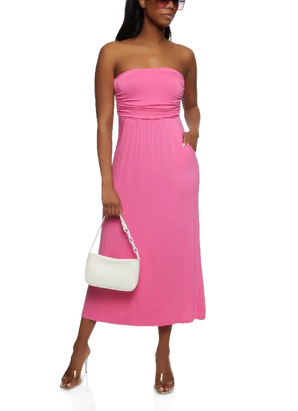 Strapless maxi dresses for a beachside vacationStrapless Maxi Dress