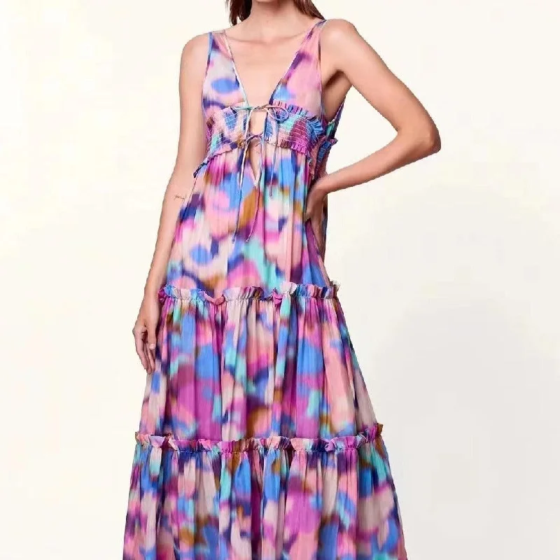 Maxi dresses with balloon sleeves for a vintage - inspired styleKittenAlarm - Rachael Floral-Print Tiered Dress Maxi dresses with balloon sleeves for a vintage - inspired styleKittenAlarm - Rachael Floral-Print Tiered Dress