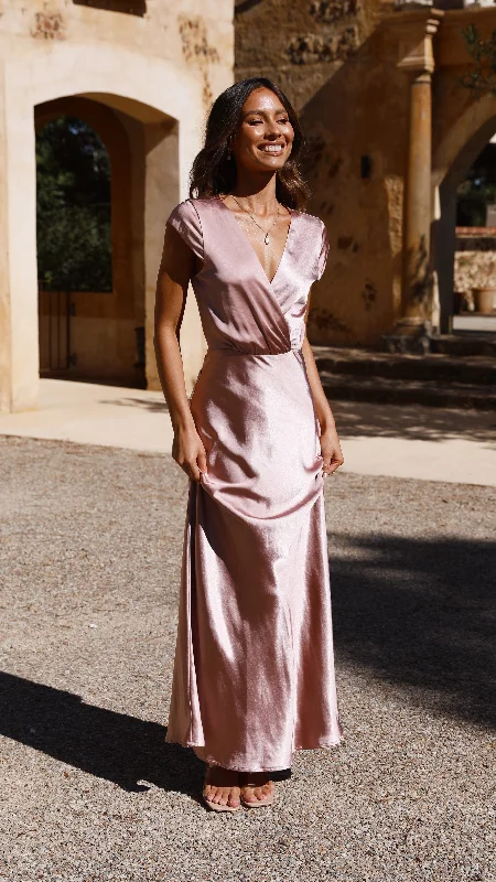 Selma Maxi Dress - Dusty Pink