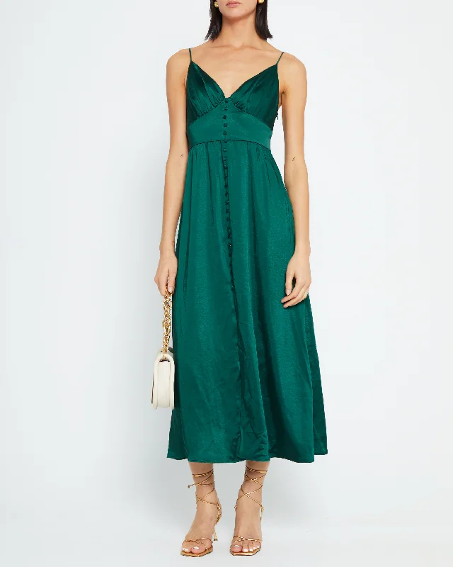 Velvet midi dresses in jewel tones for a glamorous winter eventEllora Dress