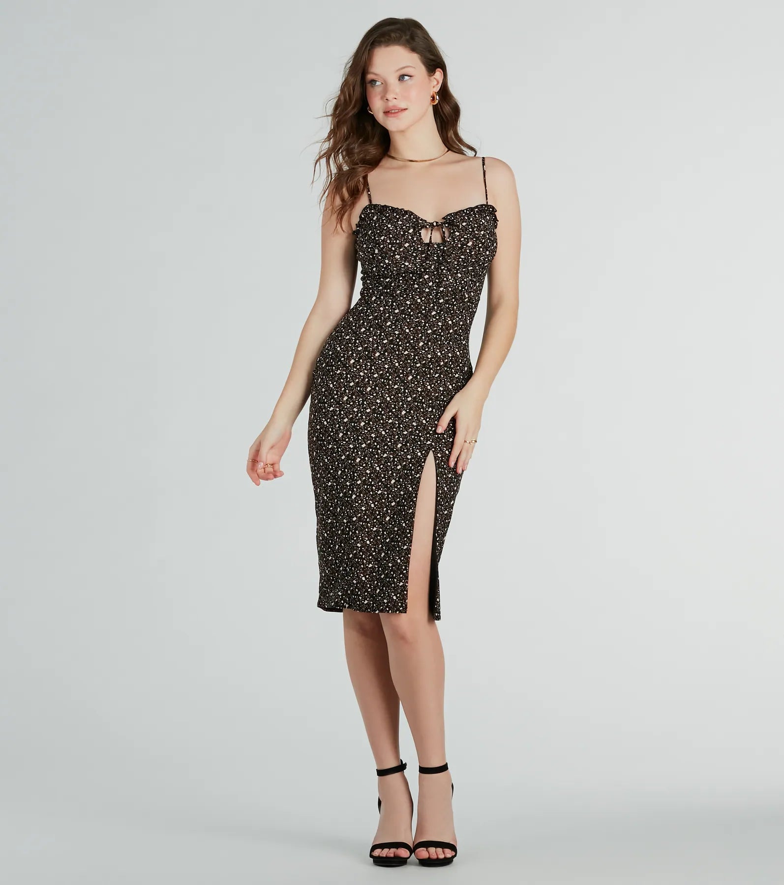 High - low midi dresses with geometric patterns for a modern partyEndless Charm Crepe Floral Midi Dress High - low midi dresses with geometric patterns for a modern partyEndless Charm Crepe Floral Midi Dress