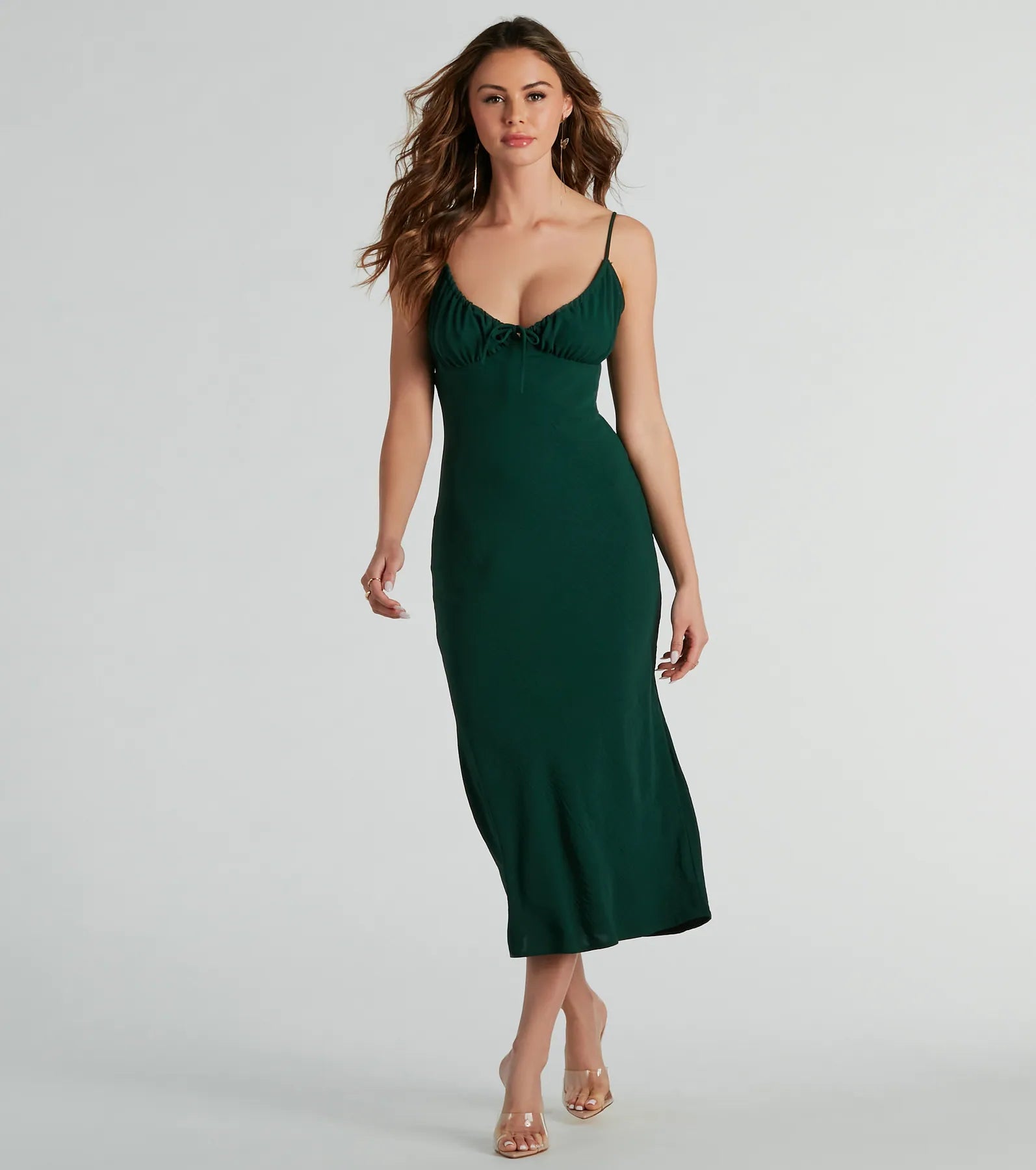 Midi dresses with fringe details for a fun and energetic styleFinders Keepers V-Neck Tie Midi Dress Midi dresses with fringe details for a fun and energetic styleFinders Keepers V-Neck Tie Midi Dress