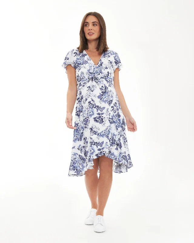 Midi dresses with off - the - shoulder necklines for a flirty lookGeorgia Tie Front Dress White Midi dresses with off - the - shoulder necklines for a flirty lookGeorgia Tie Front Dress White