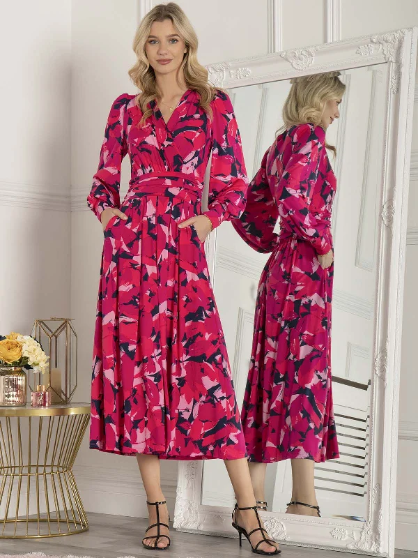 Midi dresses with ruched bodices for a feminine and fitted feelJolie Moi Vivian Long Sleeve Dress, Abstract Multi Midi dresses with ruched bodices for a feminine and fitted feelJolie Moi Vivian Long Sleeve Dress, Abstract Multi