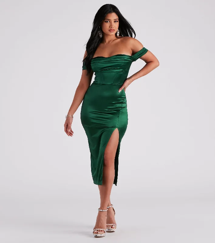 Velvet midi dresses in jewel tones for a glamorous winter eventKathryn Formal Satin Corset Midi Dress Velvet midi dresses in jewel tones for a glamorous winter eventKathryn Formal Satin Corset Midi Dress