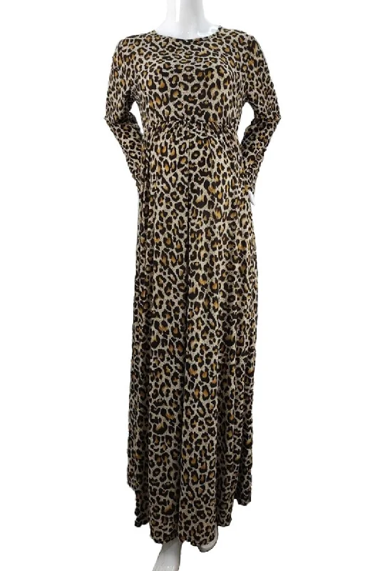 Midi dresses with embroidered accents for a unique and detailed designLeopard Print Scoop Maternity Dress Midi dresses with embroidered accents for a unique and detailed designLeopard Print Scoop Maternity Dress