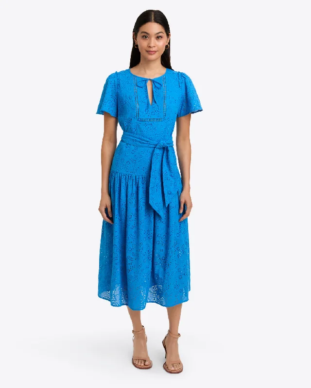 Mia Midi Dress in Eyelet