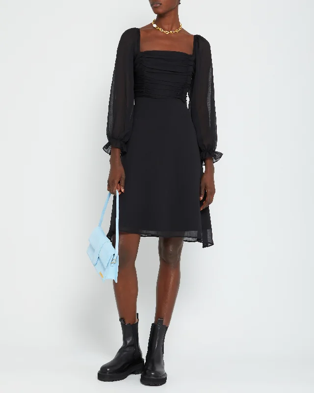 Midi dresses with lace - up fronts for a unique and adjustable styleMiso Dress