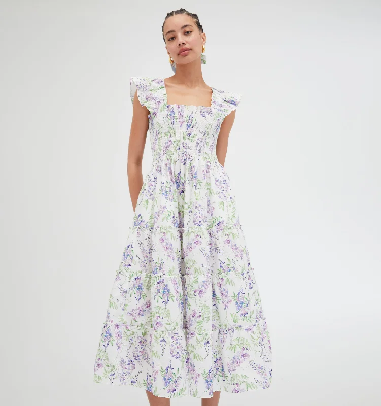 Midi dresses with metallic threads for a glamorous evening eventThe Ellie Nap Dress - Wisteria Midi dresses with metallic threads for a glamorous evening eventThe Ellie Nap Dress - Wisteria