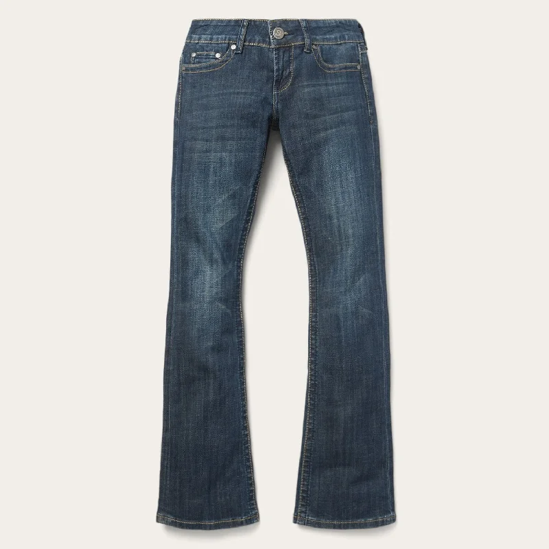 Ripped women jeans for a rebellious and fashion - forward style818 Bootcut Jean With "S" Back Pocket