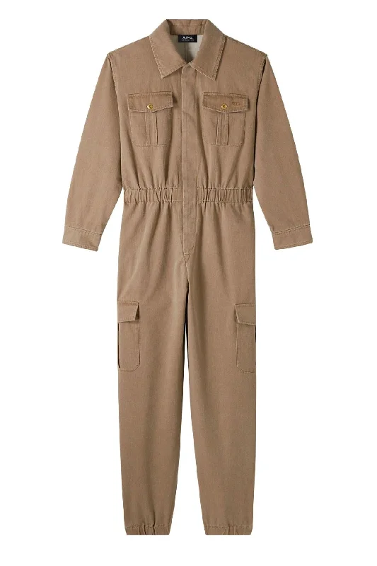 Distressed women jeans for a trendy and edgy lookA.P.C. Danica Jumpsuit - Taupe