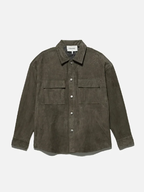 Clean Suede Shirt -- Mocha