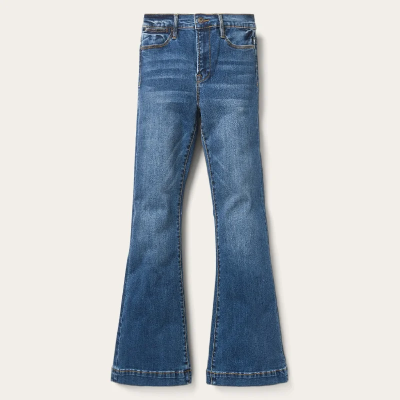 Dark - wash women jeans for a sophisticated and slimming effectHigh Waist Flare Jean Dark - wash women jeans for a sophisticated and slimming effectHigh Waist Flare Jean