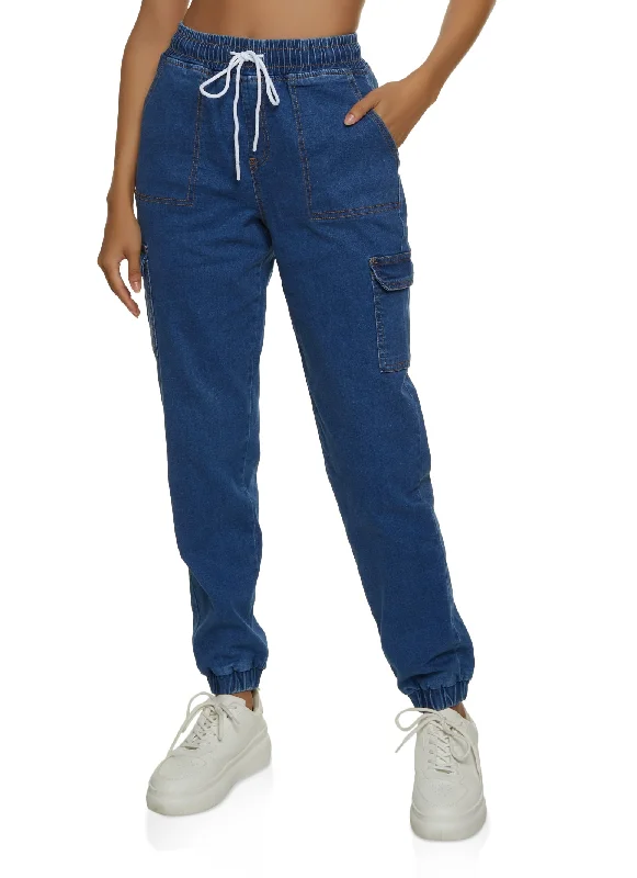 Colored women jeans in vibrant hues like red and yellowWAX Denim Joggers