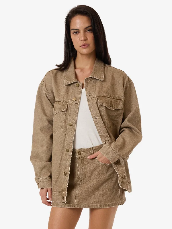 Distressed women jeans for a trendy and edgy lookMorgan Jacket - Breen Stonewash