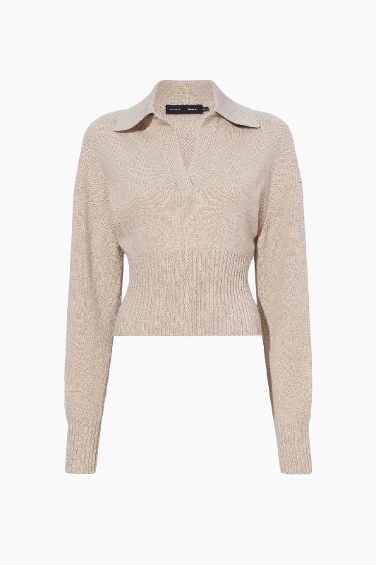 Proenza Schouler Jeanne Cashmere Knit Sweater - Oatmeal