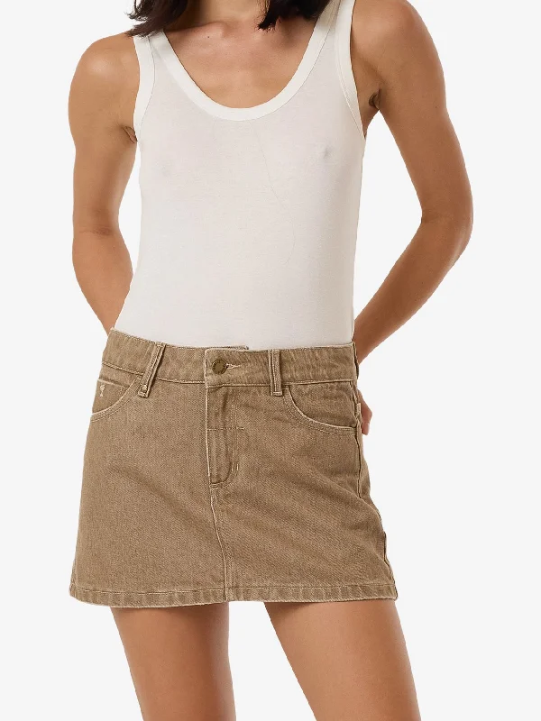 Embroidered women jeans with intricate patternsSophie Skirt - Breen Stonewash