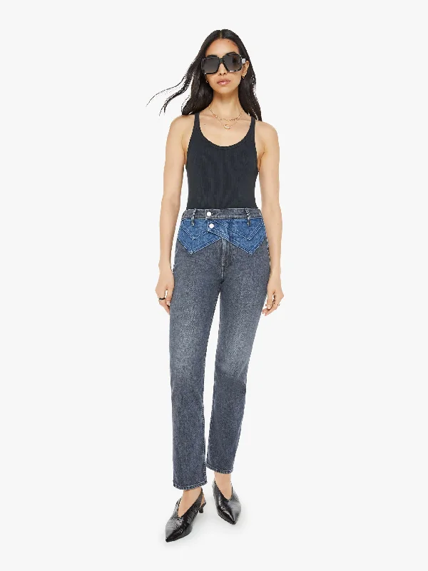 Embellished women jeans with studs or rhinestones for a glamorous touchThe Double Rocky Rider Nerdy - Black And Blue Embellished women jeans with studs or rhinestones for a glamorous touchThe Double Rocky Rider Nerdy - Black And Blue
