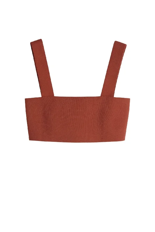 Wide - leg women jeans for a modern and relaxed vibeVictoria Beckham VB Body Strap Bandeau Top - Brown Wide - leg women jeans for a modern and relaxed vibeVictoria Beckham VB Body Strap Bandeau Top - Brown