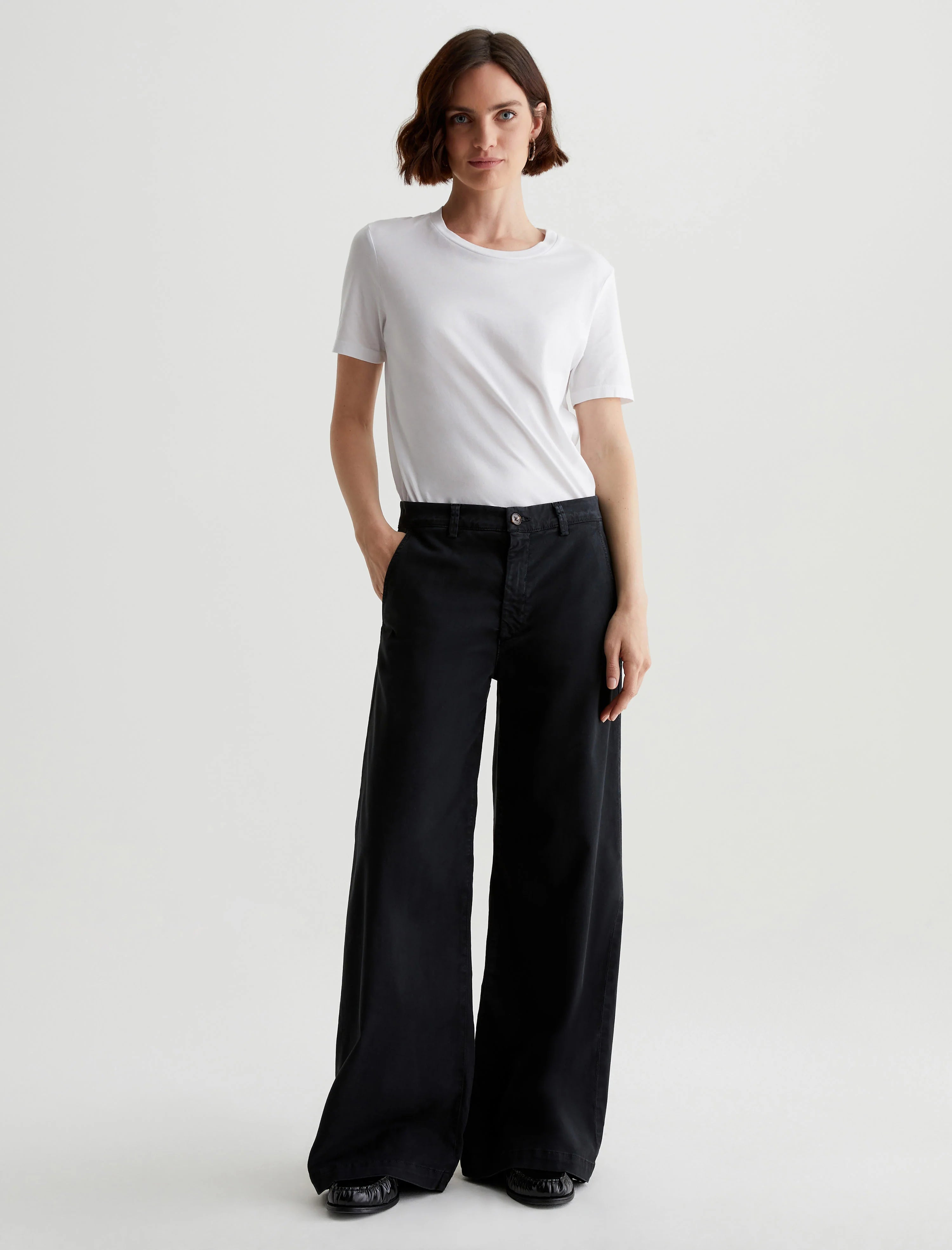 Women's polyester workout pants Button - fly women jeans with a traditional touch Caden Wide Leg Women's polyester workout pants Button - fly women jeans with a traditional touch Caden Wide Leg