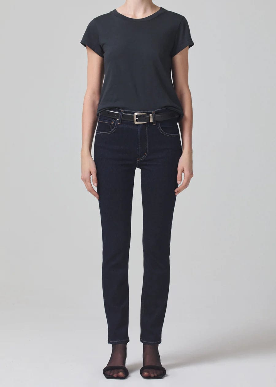 Women's pants for dancing Acid - wash women jeans with a retro finish Sloane Skinny Dark Indigo - Solace Women's pants for dancing Acid - wash women jeans with a retro finish Sloane Skinny Dark Indigo - Solace
