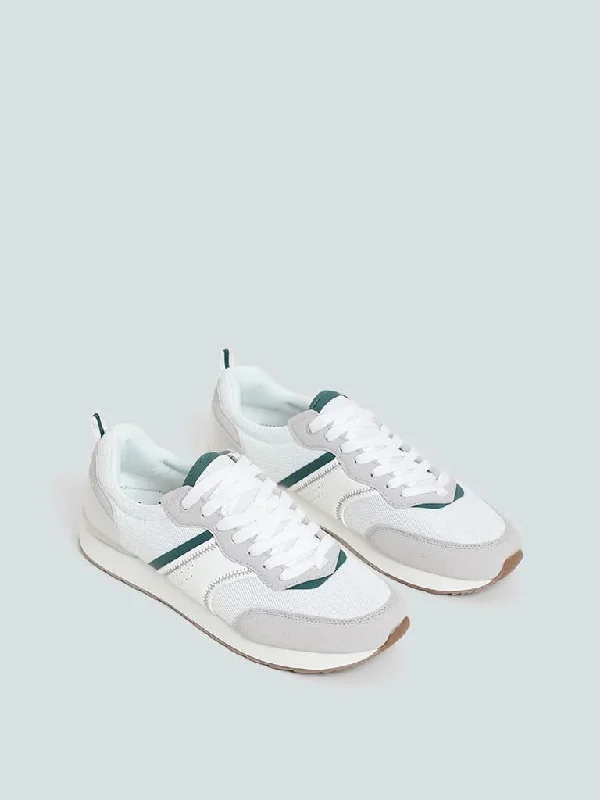 Women's pants with mesh panels Jeggings women jeans combining the comfort of leggings and style of jeans SOLEPLAY White & Green Lace-up Color Jogger Shoes Women's pants with mesh panels Jeggings women jeans combining the comfort of leggings and style of jeans SOLEPLAY White & Green Lace-up Color Jogger Shoes