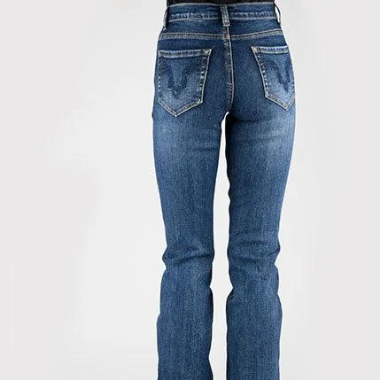 Women's pants with hidden pockets Embellished women jeans with studs or rhinestones for a glamorous touch Stetson Women's High Rise Western Flare Jean in Medium Dark Wash Women's pants with hidden pockets Embellished women jeans with studs or rhinestones for a glamorous touch Stetson Women's High Rise Western Flare Jean in Medium Dark Wash