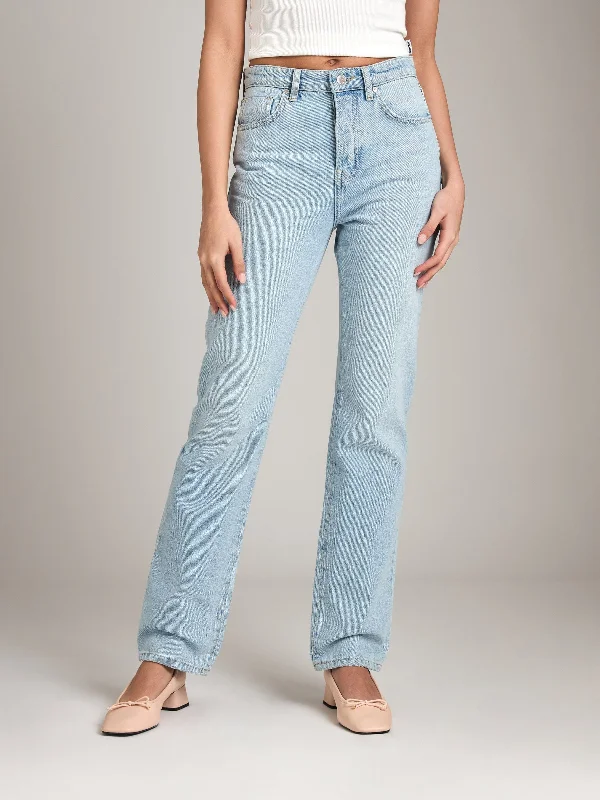 Women's pants for yoga studio Cargo women jeans with multiple pockets for added functionality Premium Preston Ultra High Rise Straight - Super Ice Women's pants for yoga studio Cargo women jeans with multiple pockets for added functionality Premium Preston Ultra High Rise Straight - Super Ice