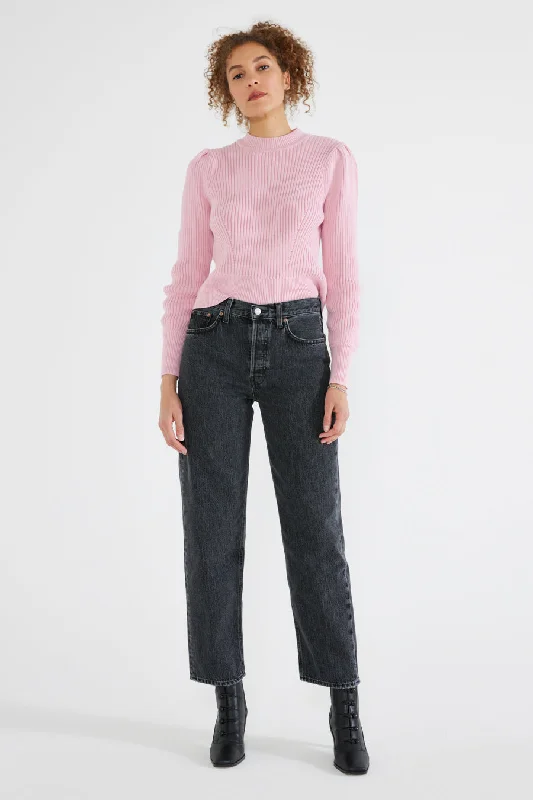 Women's pants for theme park visits Mom jeans for a nostalgic and casual look Tyler Vintage Straight - Black Ice Women's pants for theme park visits Mom jeans for a nostalgic and casual look Tyler Vintage Straight - Black Ice