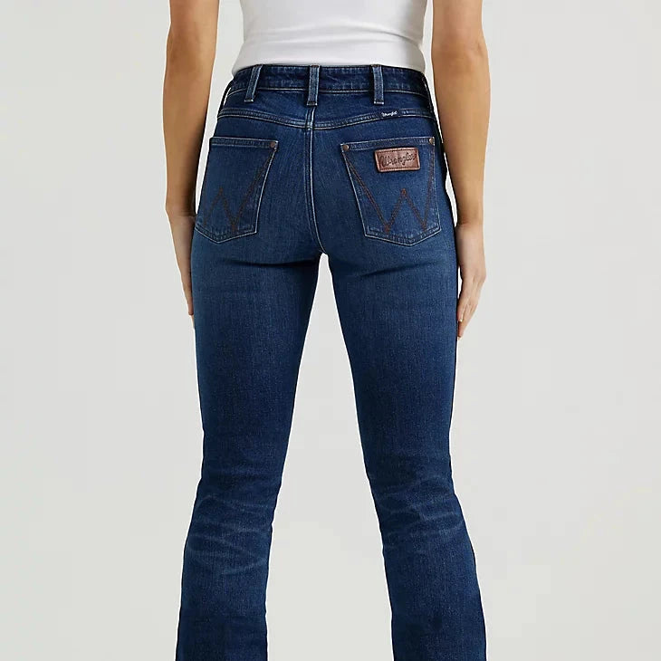 Women's junior - sized denim pants Distressed women jeans for a trendy and edgy look Wrangler Retro Women's Bailey High Rise Bootcut Jean in Isla Women's junior - sized denim pants Distressed women jeans for a trendy and edgy look Wrangler Retro Women's Bailey High Rise Bootcut Jean in Isla