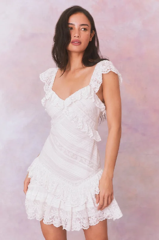 Mini dresses with off - the - shoulder stylesBensley Fitted Lace Mini Dress