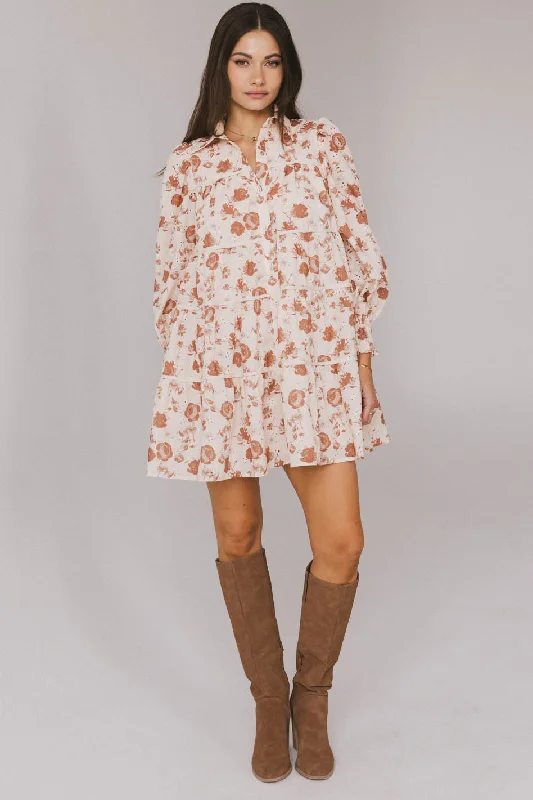 Parlor Floral Embroidered Mini Dress