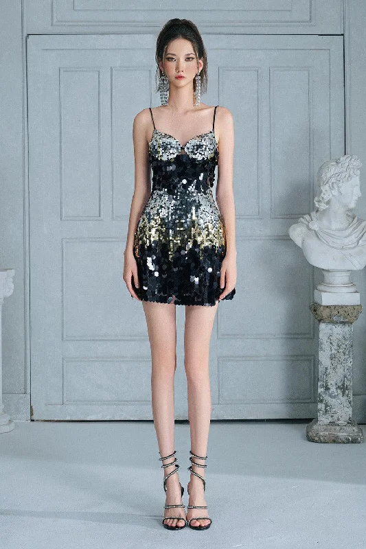 Mini dresses with embroidered details for a unique touchRuby A-line Spaghetti Strap Sequin Mini Dress Mini dresses with embroidered details for a unique touchRuby A-line Spaghetti Strap Sequin Mini Dress