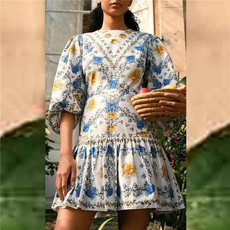 Animal print mini dresses for a bold statementKittenAlarm - Shirley Floral Print Puff Sleeves Mini Dress Animal print mini dresses for a bold statementKittenAlarm - Shirley Floral Print Puff Sleeves Mini Dress