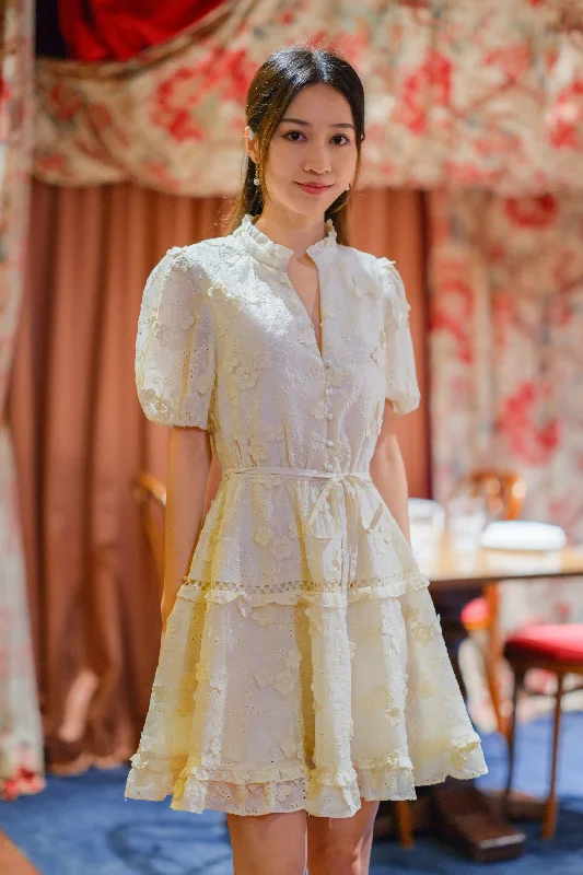 Polyester mini dresses for easy careThe Blooming June