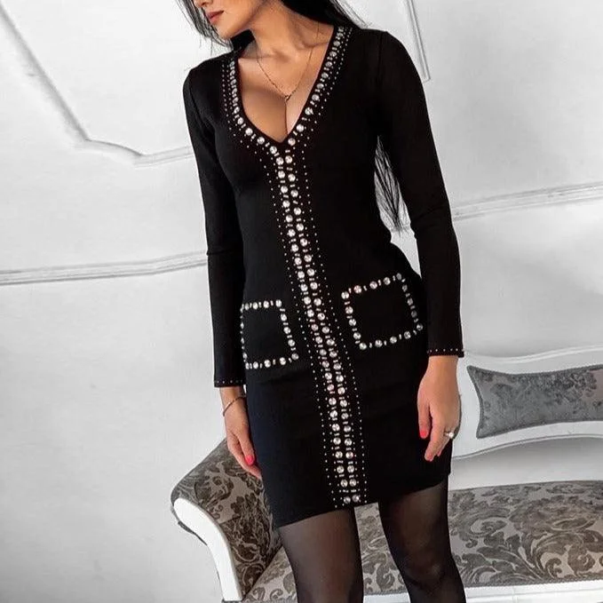 Mini dresses with bow accents for a sweet lookKittenAlarm - Zelia Embellished Long Sleeves Mini Dress Mini dresses with bow accents for a sweet lookKittenAlarm - Zelia Embellished Long Sleeves Mini Dress