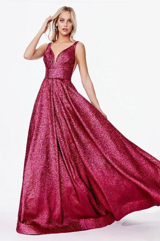 Solid - colored bodycon dress for a classic appearanceCinderella Divine CR850 Long Formal Sleeveless Metallic Prom Ball Gown Solid - colored bodycon dress for a classic appearanceCinderella Divine CR850 Long Formal Sleeveless Metallic Prom Ball Gown