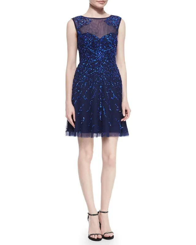Cocktail dresses with a tassel - adorned belt and a sheath styleAdrianna Papell - 54465630 Illusion Jewel Sequined Mesh Cocktail Dress Cocktail dresses with a tassel - adorned belt and a sheath styleAdrianna Papell - 54465630 Illusion Jewel Sequined Mesh Cocktail Dress