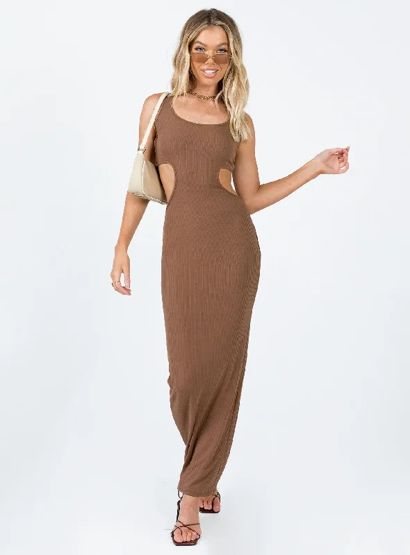 Alaska Maxi Dress Brown