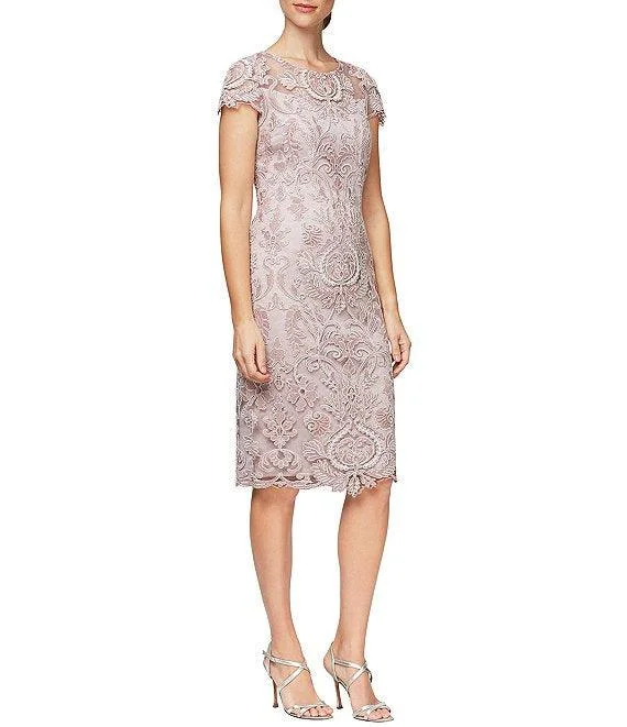 Cocktail dresses with a ruched bodice and spaghetti strapsAlex Evenings AE82171036 Cap Sleeve Cocktail Dress Cocktail dresses with a ruched bodice and spaghetti strapsAlex Evenings AE82171036 Cap Sleeve Cocktail Dress