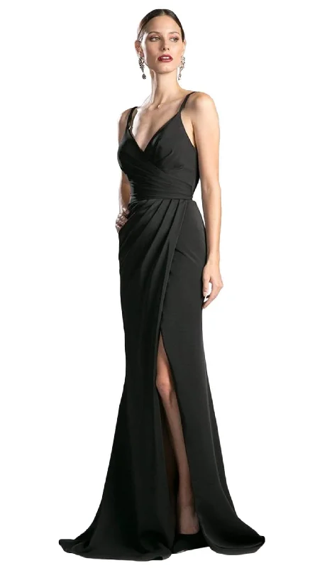Sleeveless wedding guest dresses with pleated bodicesCinderella Divine - KC1850 Sleeveless Wrap Bodice Drape-Detailed Gown Sleeveless wedding guest dresses with pleated bodicesCinderella Divine - KC1850 Sleeveless Wrap Bodice Drape-Detailed Gown