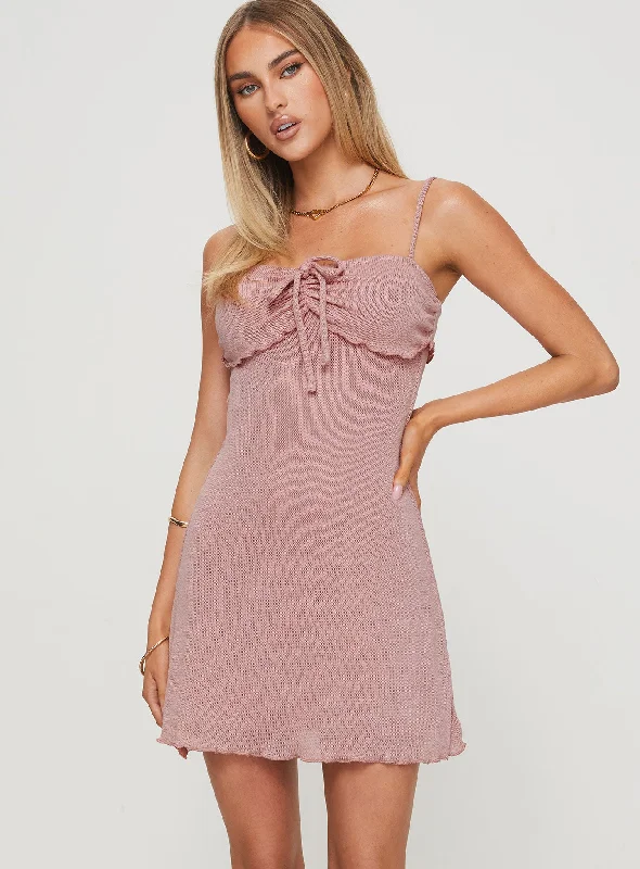 Cipher Mini Dress Pink