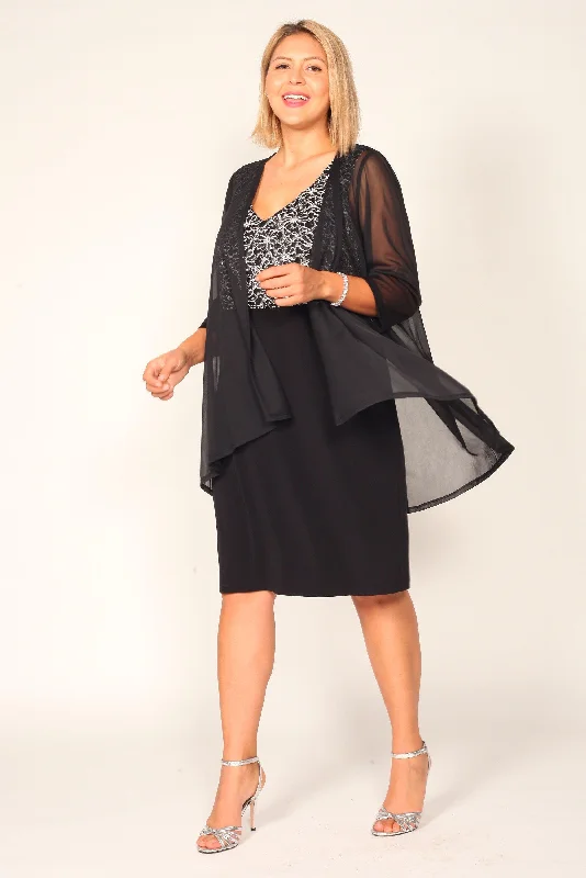Bodycon dress with a belted waist for a defined figure​Connected Apparel Mother of the Bride Short Dress Sale