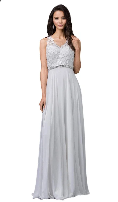 Lace - trimmed wedding guest dresses in blush pinkDancing Queen - 2332 Lace V-neck A-line Prom Dress With Open Back Lace - trimmed wedding guest dresses in blush pinkDancing Queen - 2332 Lace V-neck A-line Prom Dress With Open Back
