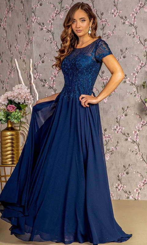 Geometric - printed wedding guest dresses for a modern weddingGLS by Gloria GL3362 - Embroidery Bateau Formal Dress Geometric - printed wedding guest dresses for a modern weddingGLS by Gloria GL3362 - Embroidery Bateau Formal Dress