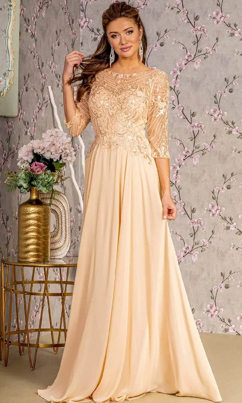 Tea - length wedding guest dresses with polka dot patternsGLS by Gloria GL3446 - Sequin Embroidery Formal Dress Tea - length wedding guest dresses with polka dot patternsGLS by Gloria GL3446 - Sequin Embroidery Formal Dress