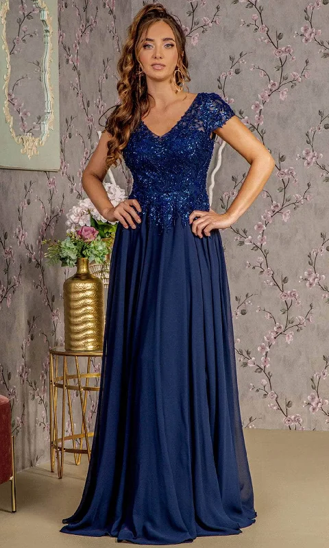 One - shoulder wedding guest dresses with beaded detailsGLS by Gloria GL3450 - V-Neck Sequin Formal Dress One - shoulder wedding guest dresses with beaded detailsGLS by Gloria GL3450 - V-Neck Sequin Formal Dress
