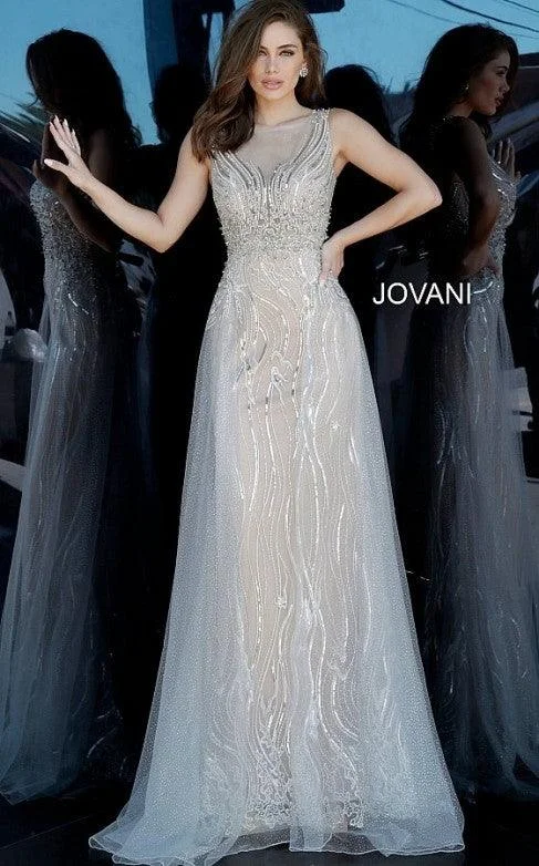 Bodycon dress with a pleated bodice​Jovani 2352 Long Formal Sleeveless Prom Dress