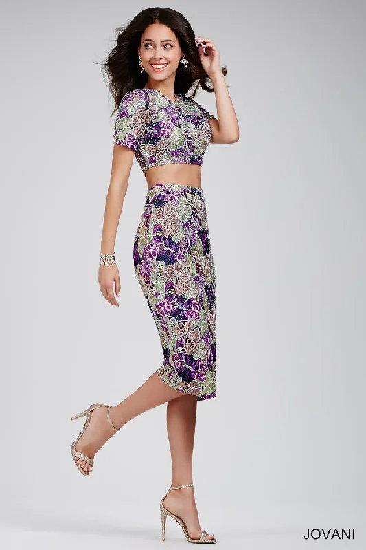 Velvet cocktail dresses with long sleeves for winter galasJovani 28233 Sexy Two-Piece Formal Dress Velvet cocktail dresses with long sleeves for winter galasJovani 28233 Sexy Two-Piece Formal Dress